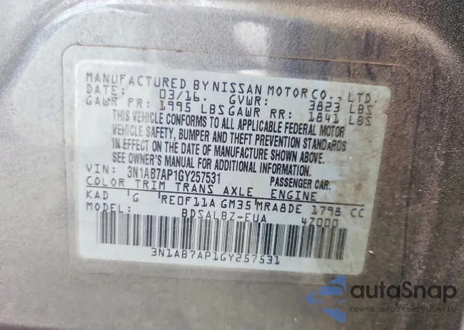 3N1AB7AP1GY257531: 76849365