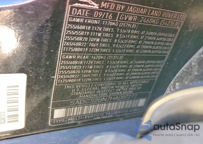 SADCS2BN7HA087272: 79098605