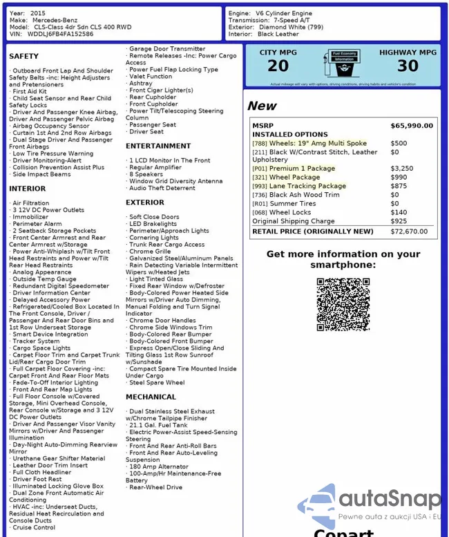 WDDLJ6FB4FA152586: 77655645