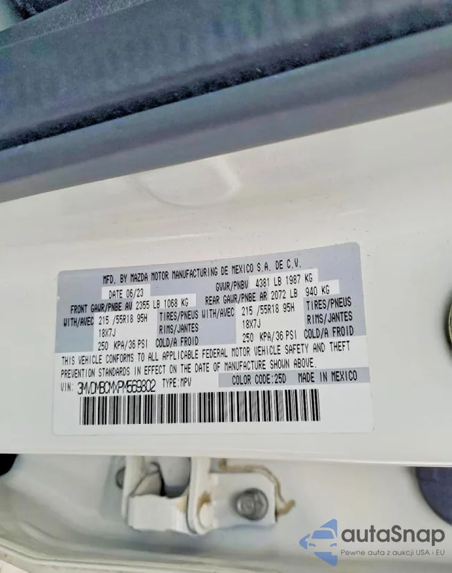 3MVDMBCMXPM569802: 77511425