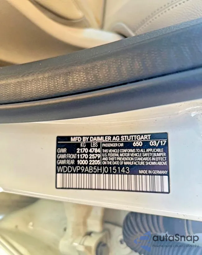 WDDVP9AB5HJ015143: 76274425