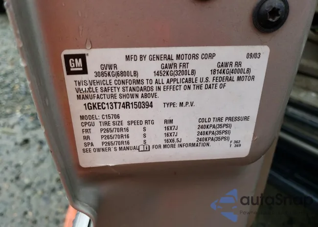 1GKEC13T74R150394: 77190845