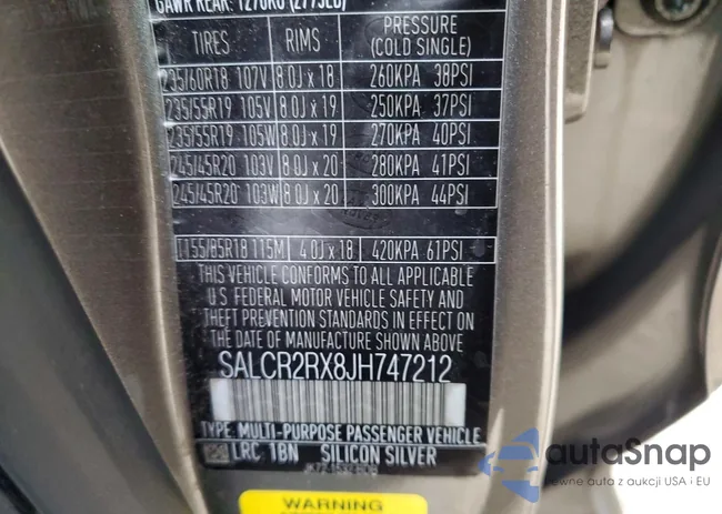 SALCR2RX8JH747212: 75700805