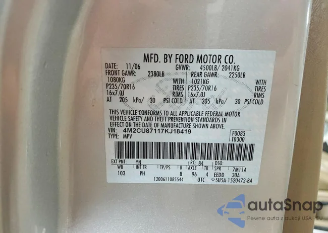 4M2CU87117KJ18419: 74968835