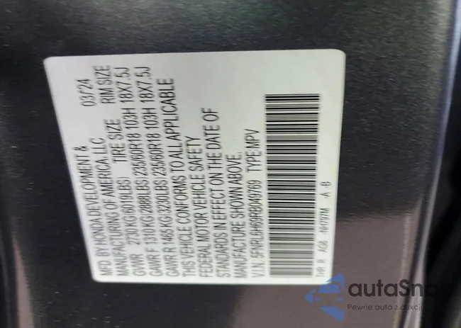 5FNRL6H69RB049769: 73678335