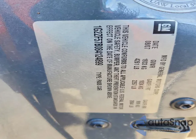 1G2ZF57B084124899: 77081245