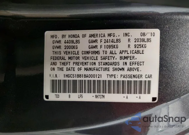 1HGCS1B81BA000121: 76618385