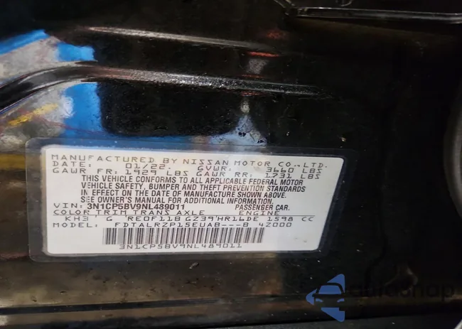 3N1CP5BV9NL489011: 77764795