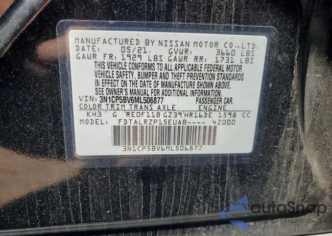 3N1CP5BV6ML506877: 78729595