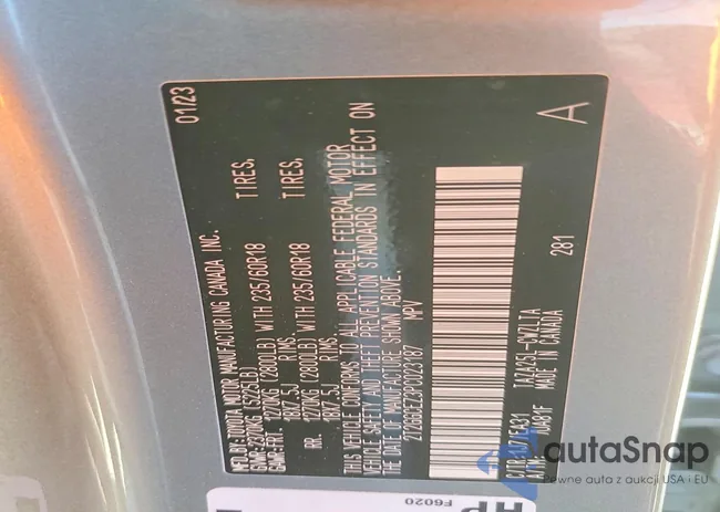 2T2GGCEZ3PC023187: 76905395