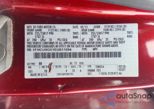 1FMCU9GX1EUB11094: 76976965