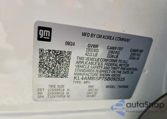 KL4AMBSP7SB092515: 76868305