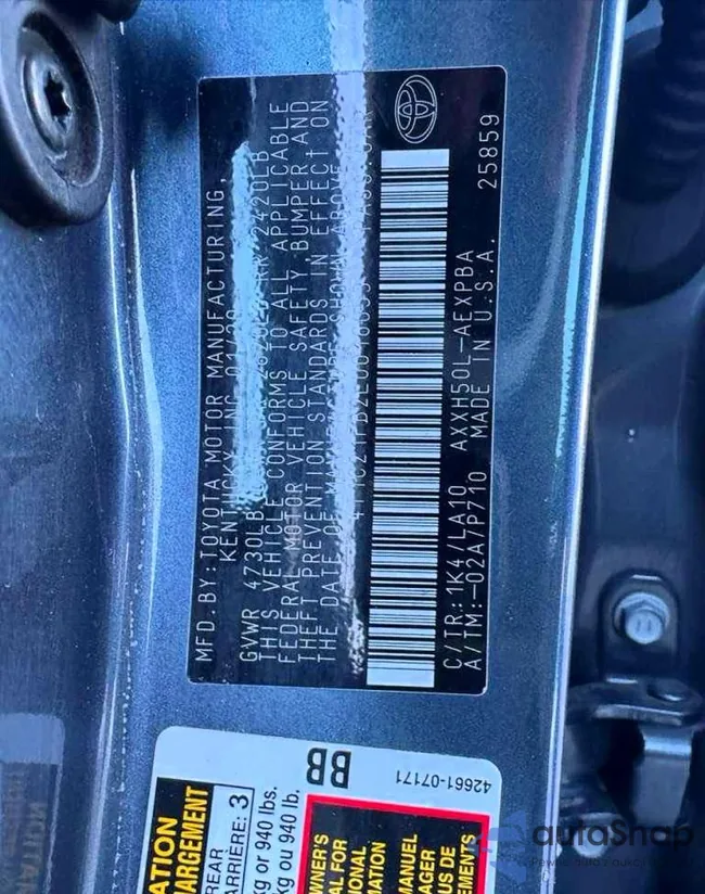 4T1C21FB2LU016053: 78924045