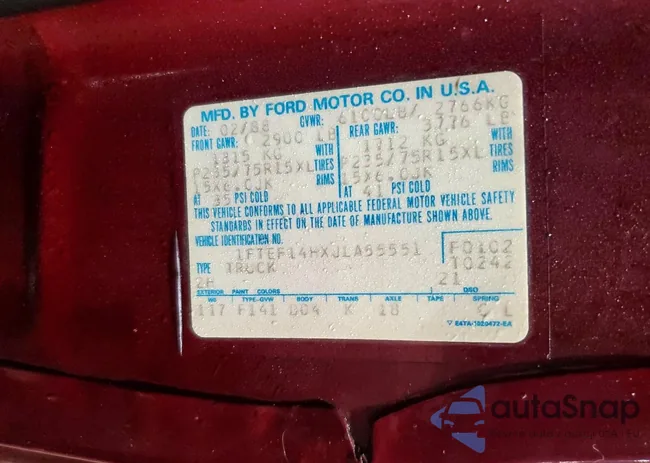 1FTEF14HXJLA55551: 75412445