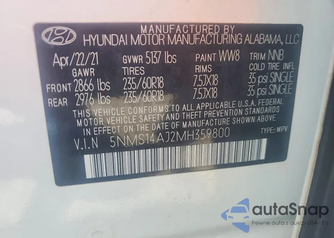 5NMS14AJ2MH359800: 78267875