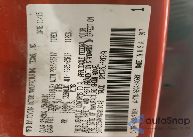 5TFCZ5AN9GX010148: 79210145