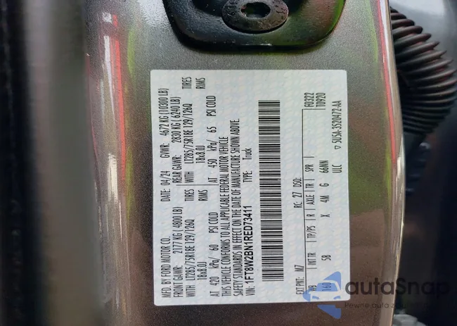 1FT8W2BN1RED73411: 78690135