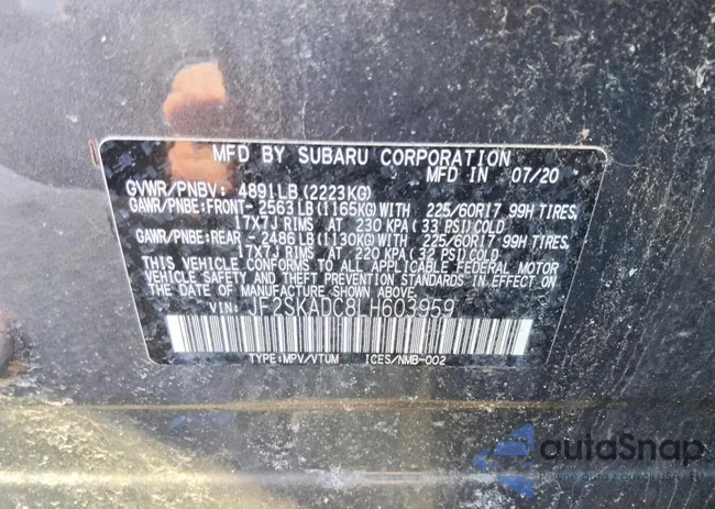 JF2SKADC8LH603959: 77909415