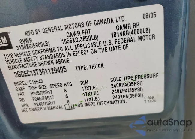 2GCEC13T361129405: 77655875