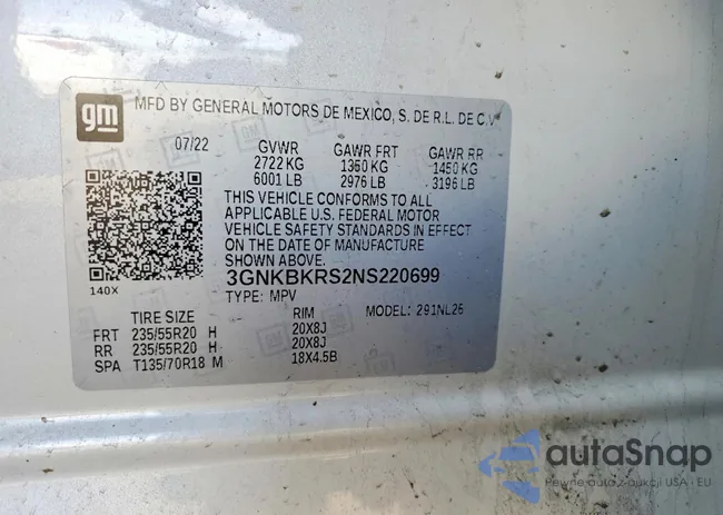 3GNKBKRS2NS220699: 76624535