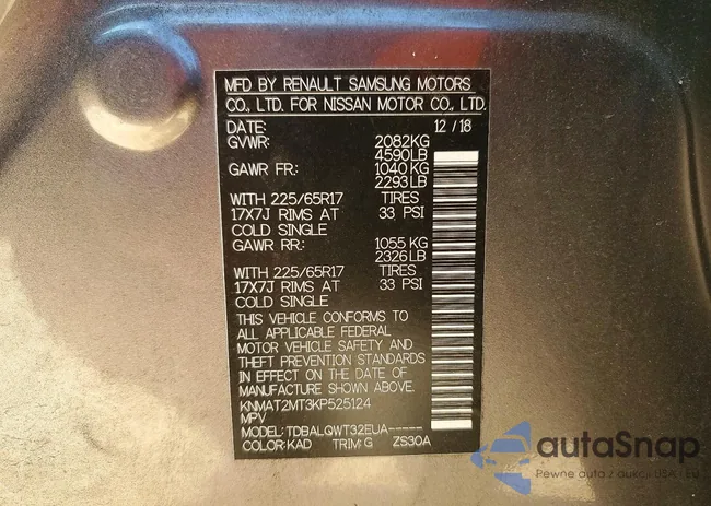 KNMAT2MT3KP525124: 76347765