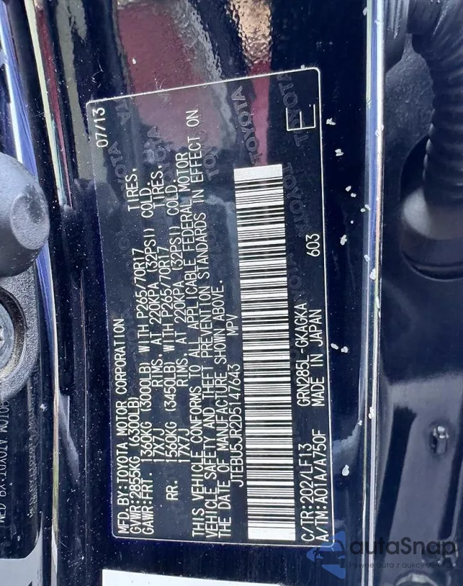 JTEBU5JR2D5147643: 77024345