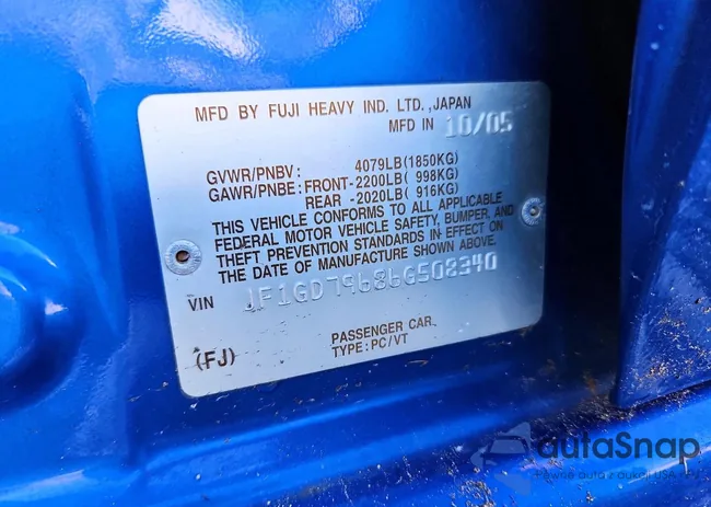 JF1GD79686G508340: 77992925