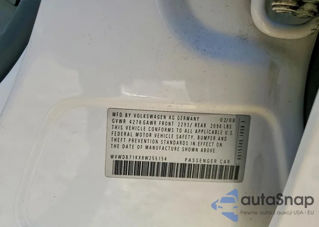 WVWDB71KX8W255154: 75970155