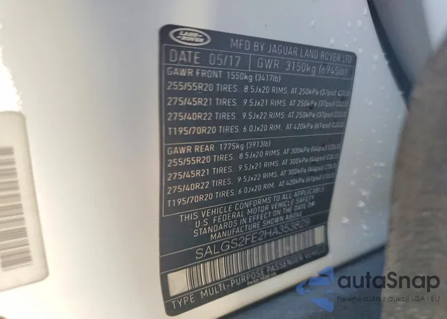 SALGS2FE2HA353829: 75445655