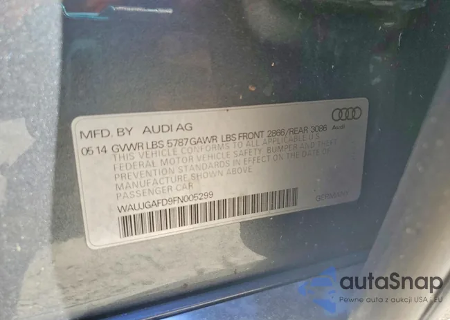 WAUJGAFD9FN005299: 78552745