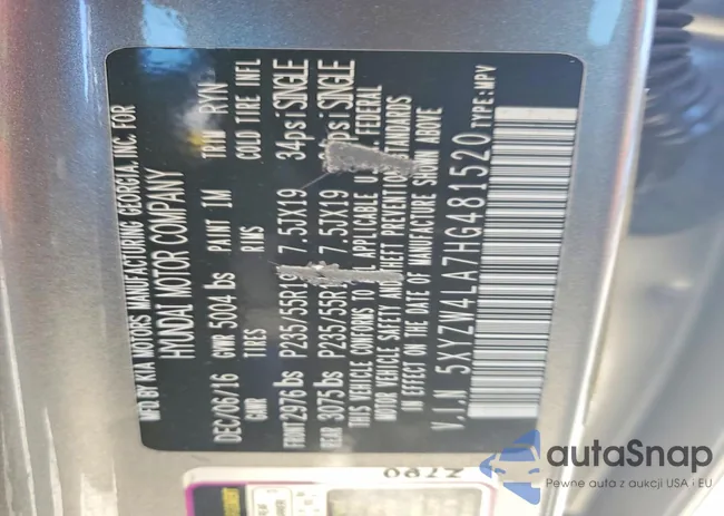 5XYZW4LA7HG481520: 75609335