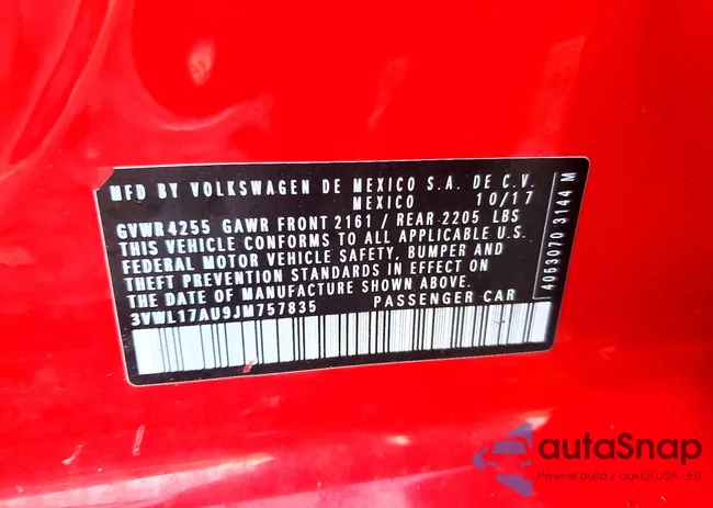 3VWL17AU9JM757835: 78519605