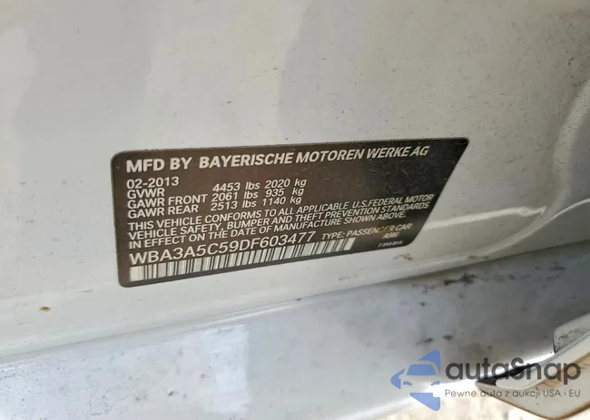 WBA3A5C59DF603477: 76772305