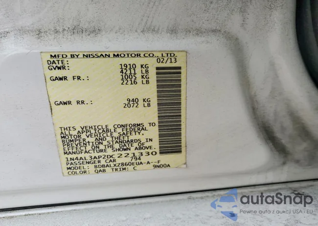 1N4AL3AP2DC221330: 78243205