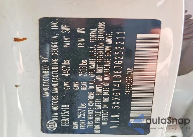 5XXGT4L36JG252211: 77551475