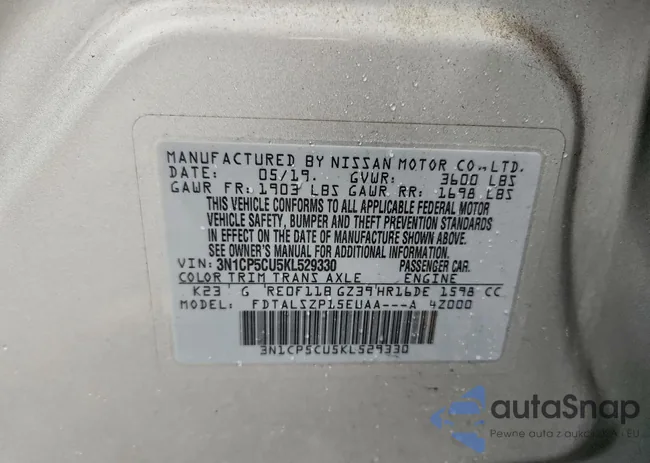 3N1CP5CU5KL529330: 77803685