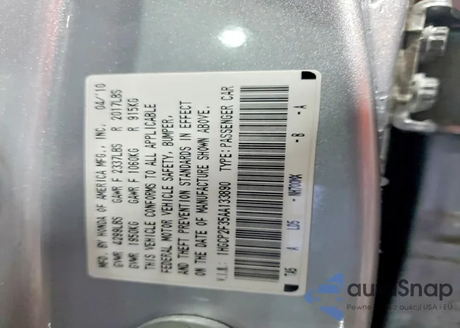 1HGCP2F35AA133890: 76621715