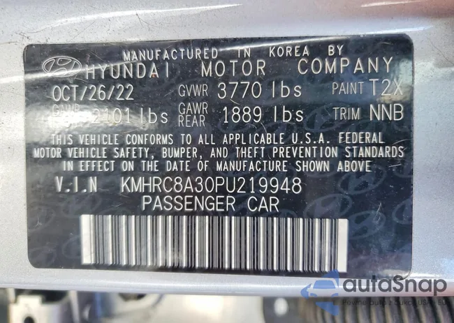 KMHRC8A30PU219948: 75089105