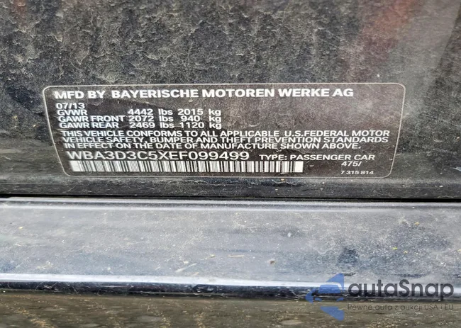 WBA3D3C5XEF099499: 77630185