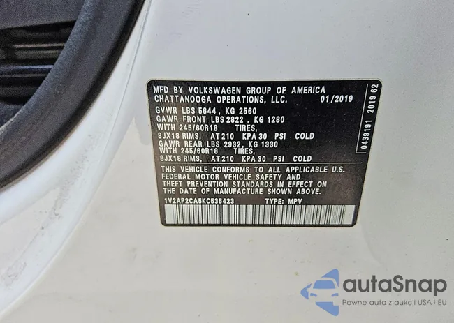 1V2AP2CA5KC535423: 78671495