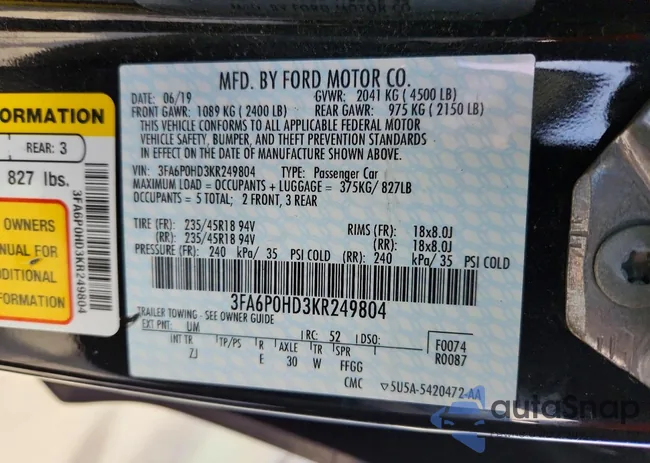 3FA6P0HD3KR249804: 78923655