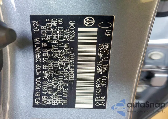 JTDBDMHE3P3000717: 77015765