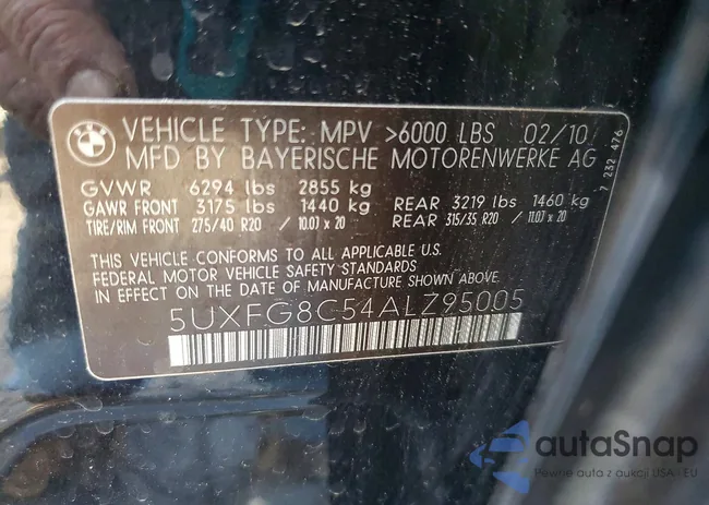 5UXFG8C54ALZ95005: 76425815