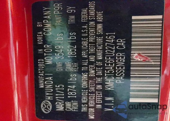 KMHCT5AE6FU227461: 76477105