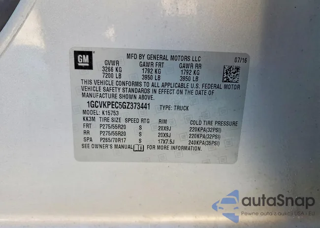 1GCVKPEC5GZ373441: 75803275