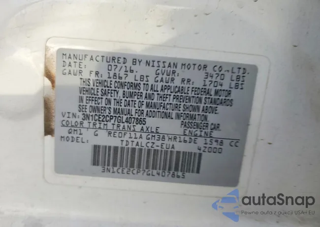 3N1CE2CP7GL407865: 75826665