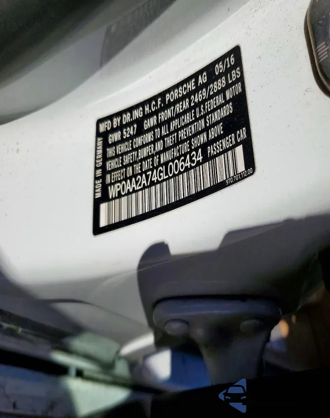 WP0AA2A74GL006434: 76144265