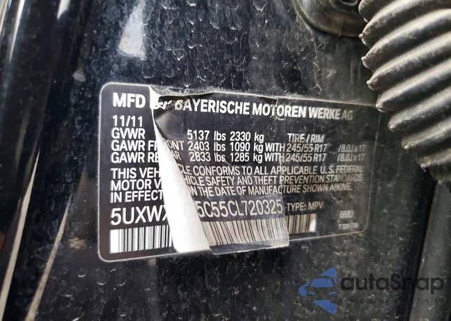 5UXWX5C55CL720325: 77167255