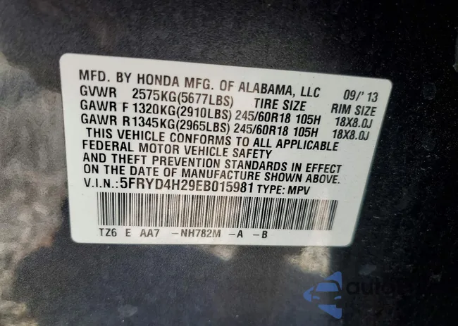 5FRYD4H29EB015981: 75081935