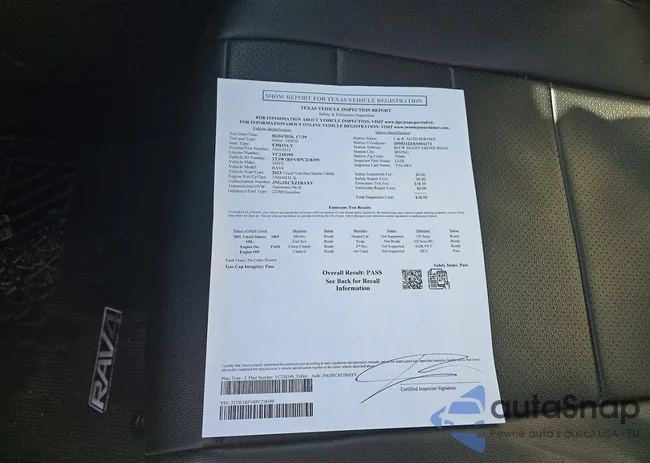 2T3W1RFV8PC218399: 76576705